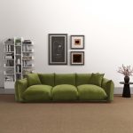 Arlo Olive Green Velvet Sofa - Image 5