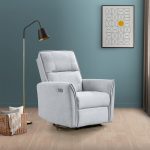Asheville Grey Suede Recliner Chair - Image 4