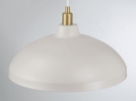 Astral Single Light White Pendant Lamp with Golder Brass Finish for Entrance Kitchen Island 14"D × 8"H - Image 3