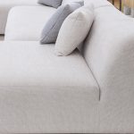Audrey Cream Chenille U Shape Corner Sofa - Image 5