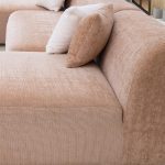 Audrey Peach Chenille U Shape Corner Sofa - Image 3