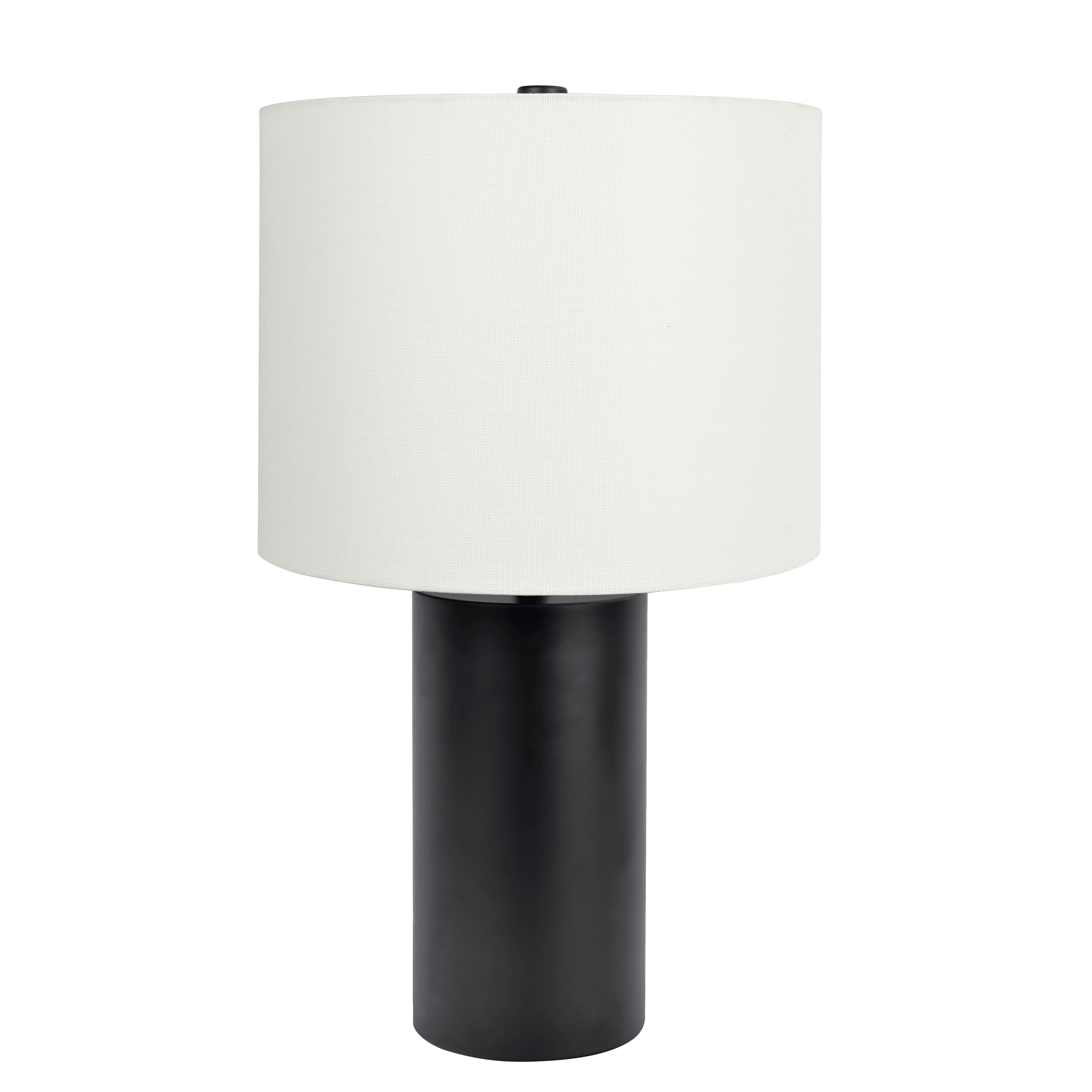 Aura Black Table Lamp with On/Off Switch Black Block Base Aura Black Table Lamp with On/Off Switch Black Block Base