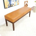 Austin Bench (Antique Tan Leather - w/o Lines) - Image 4