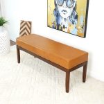 Austin Bench (Antique Tan Leather - w/o Lines) - Image 5