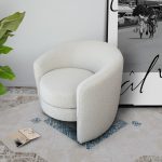 Avalon White Boucle Lounge Chair - Image 5