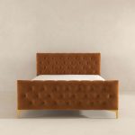 Bailey Cognac Velvet King Bed - Image 5