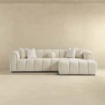 Beatrice Modern Tufted Ivory Boucle Right Sectional Sofa - Image 2