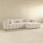 Beatrice Modern Tufted Ivory Boucle Right Sectional Sofa - Image 4
