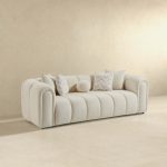 Beatrice Modern Tufted Ivory Boucle Sofa - Image 2