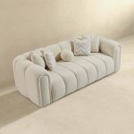Beatrice Modern Tufted Ivory Boucle Sofa - Image 3