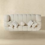 Beatrice Modern Tufted Ivory Boucle Sofa - Image 5