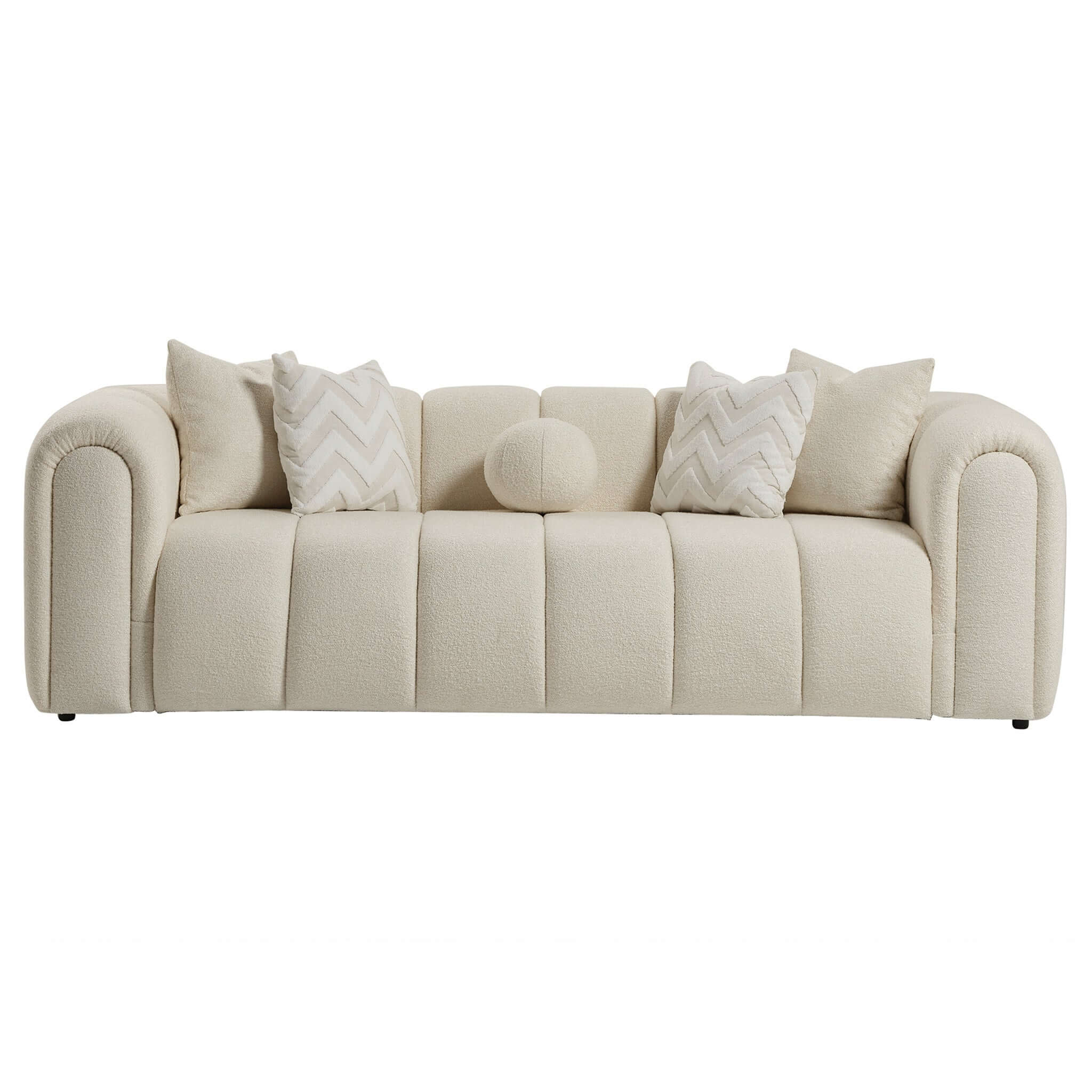 Beatrice Modern Tufted Ivory Boucle Sofa Beatrice Modern Tufted Ivory Boucle Sofa