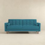 Benara Teal Velvet Sleeper Sofa - Image 2