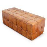 Benjiro Tan Leather Bench - Image 5