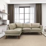 Benson Beige Leather Sectional Sofa Left Facing Chaise - Image 3