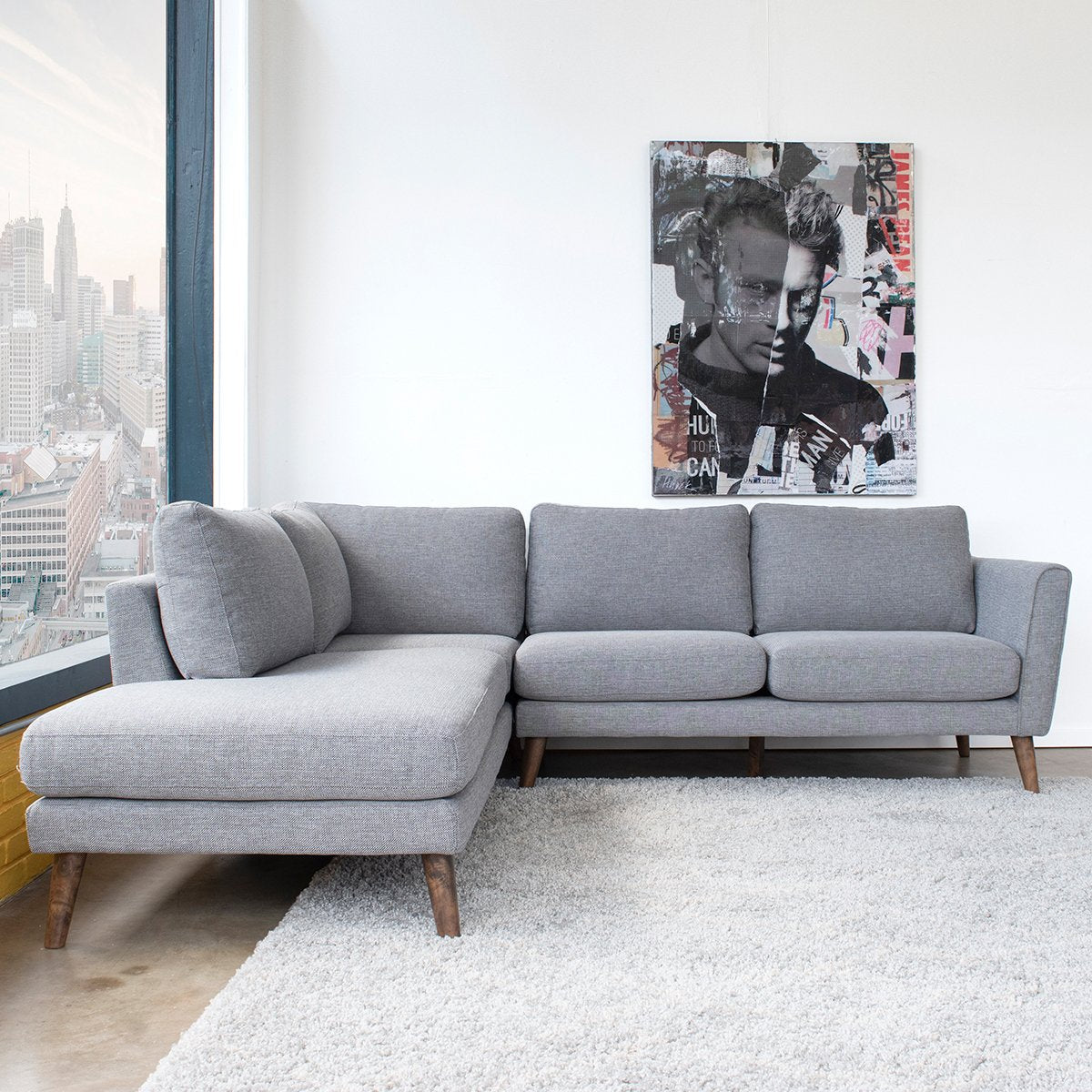 Benson Grey Sectional Sofa Left Facing Chaise Benson Grey Sectional Sofa Left Facing Chaise