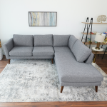 Benson Grey Sectional Sofa Right Facing Chaise - Image 4
