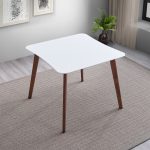 Benton Modern White Top Dining Table - Image 3