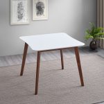 Benton Modern White Top Dining Table - Image 4