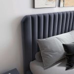 Bethany Velvet Upholstered Platform Bed Queen - Image 2