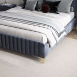 Bethany Velvet Upholstered Platform Bed Queen - Image 3