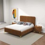 Bethany Velvet Upholstered Platform Bed Queen - Image 5