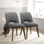Blake Dark Grey Fabric Dining Chair (Set Of 2) - Image 3