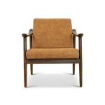 Brandon  Antique Tan Leather Lounge Chair - Image 2