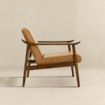 Brandon  Antique Tan Leather Lounge Chair - Image 4