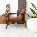 Brandon  Solid Dark Tan Leather Lounge Chair - Image 3