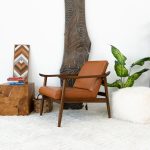 Brandon  Solid Dark Tan Leather Lounge Chair - Image 4