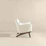 Brayden Mid Century Modern Beige Boucle Armchair - Image 5