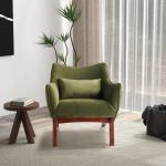 Brayden Olive Green Velvet Lounge Chair - Image 2