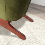 Brayden Olive Green Velvet Lounge Chair - Image 4