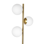 Brilliance Modern Gold Brush Floor Lamp, Opal Glass Shades and Round Metal Base - Image 3