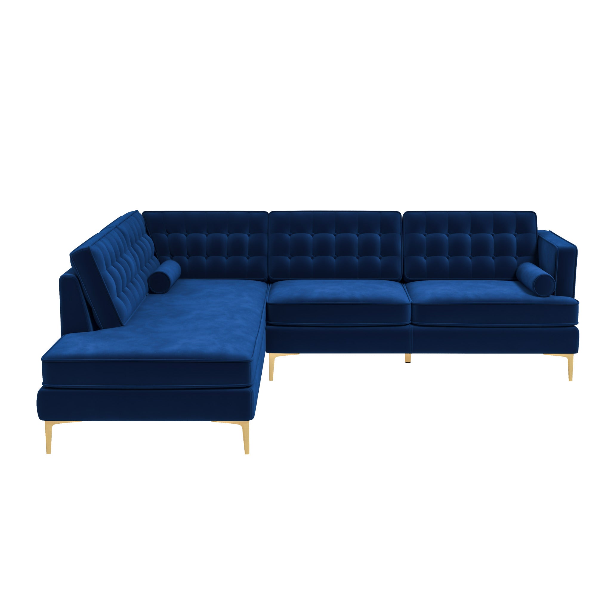 Brooke Dark Blue Sectional Sofa Left Facing Brooke Dark Blue Sectional Sofa Left Facing