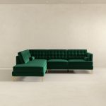 Brooke Green  Sectional Sofa Left Facing - Image 5