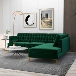 Brooke Green Sectional Sofa Right Facing - Image 3