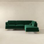 Brooke Green Sectional Sofa Right Facing - Image 5