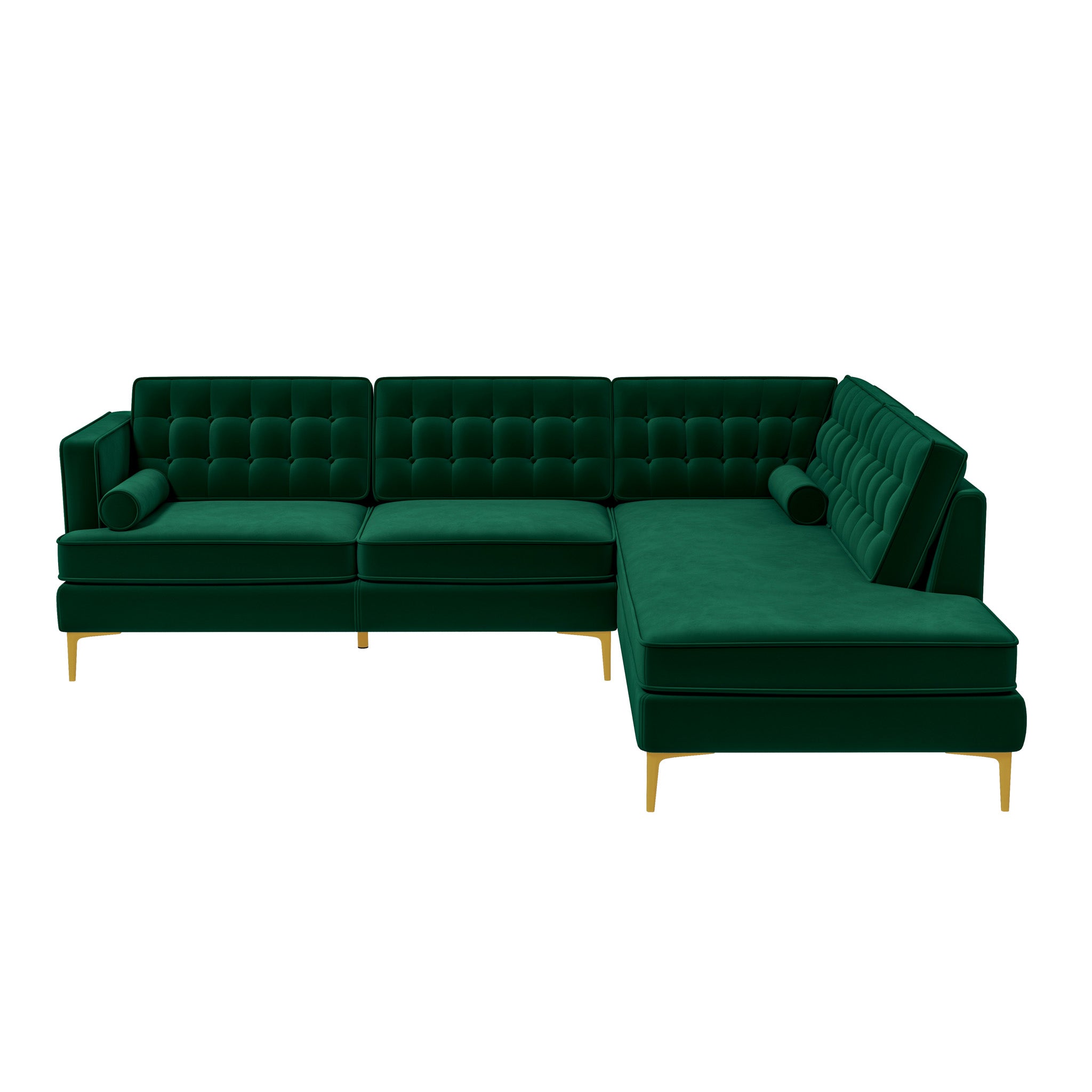 Brooke Green Sectional Sofa Right Facing Brooke Green Sectional Sofa Right Facing