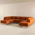 Brooke Velvet U Shape Corner Sofa - Image 3