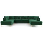 Brooke Velvet U Shape Corner Sofa - Image 5
