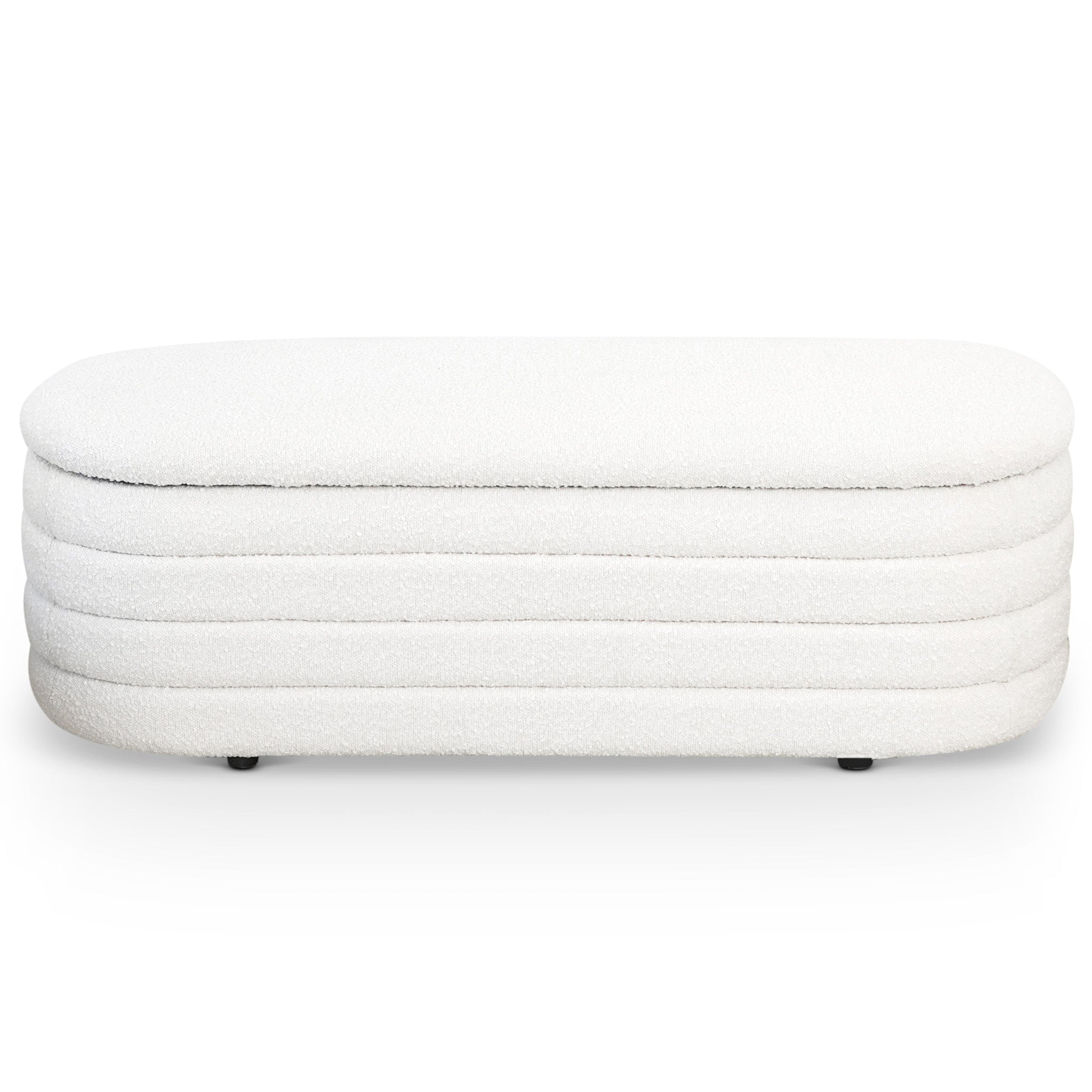 Cabana White Boucle Bench w/Storage Cabana White Boucle Bench w/Storage