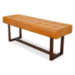Cameron Tan Leather Bench - Image 2