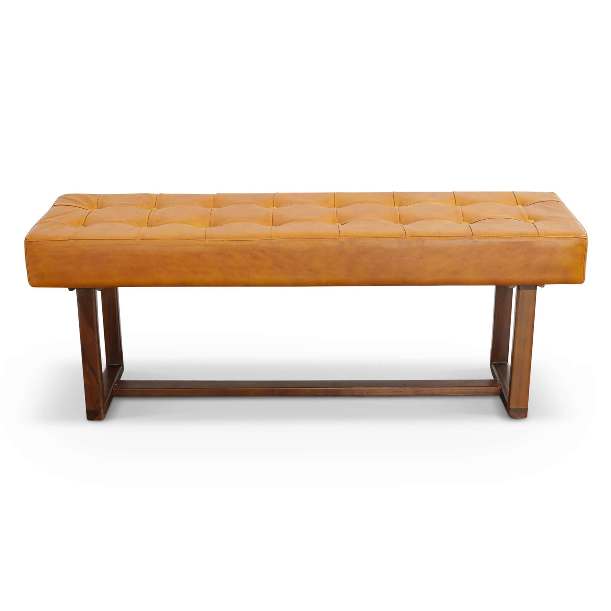 Cameron Tan Leather Bench Cameron Tan Leather Bench