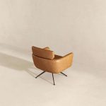 Camila  Tan Leather Lounge Chair - Image 5