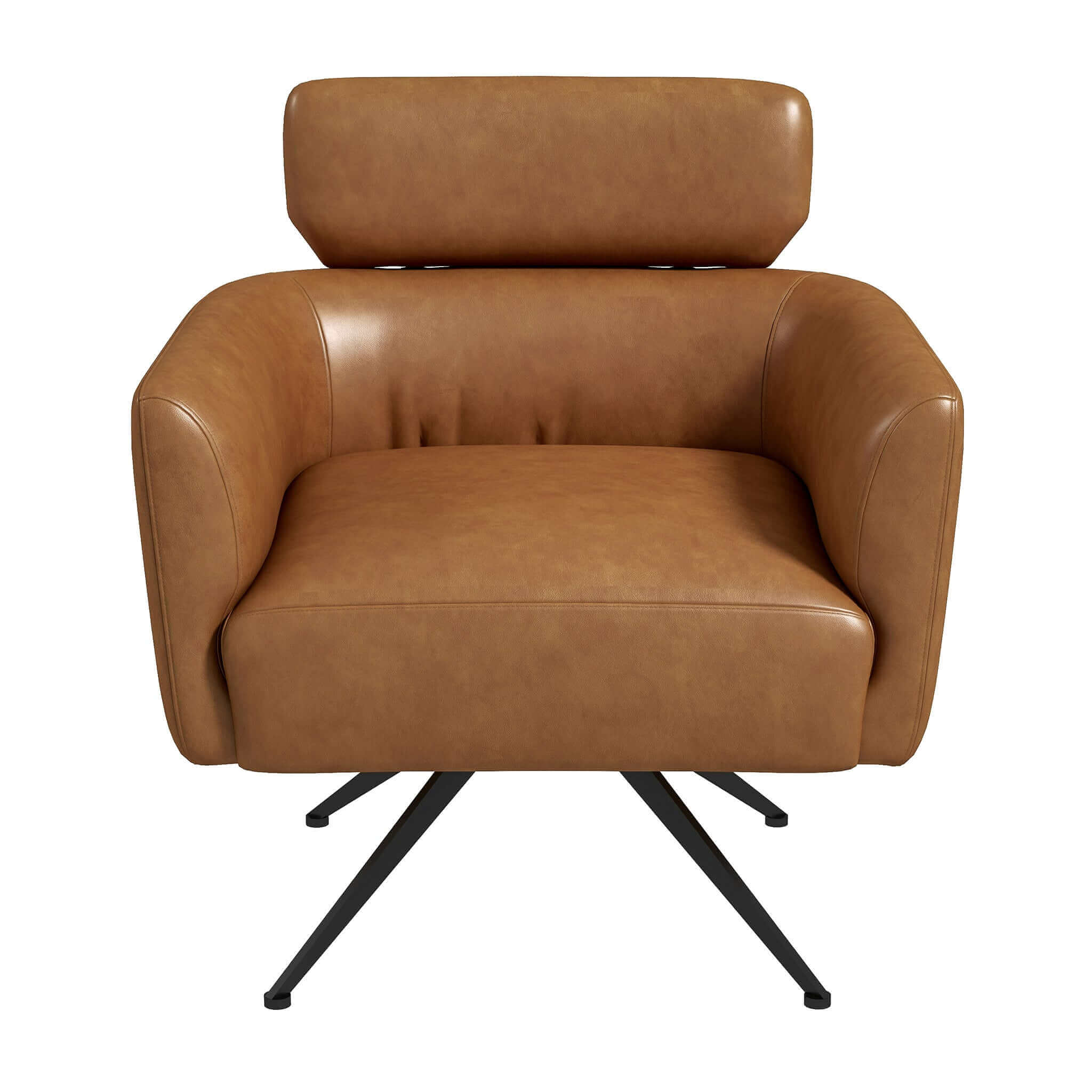 Camila Tan Leather Lounge Chair Camila Tan Leather Lounge Chair