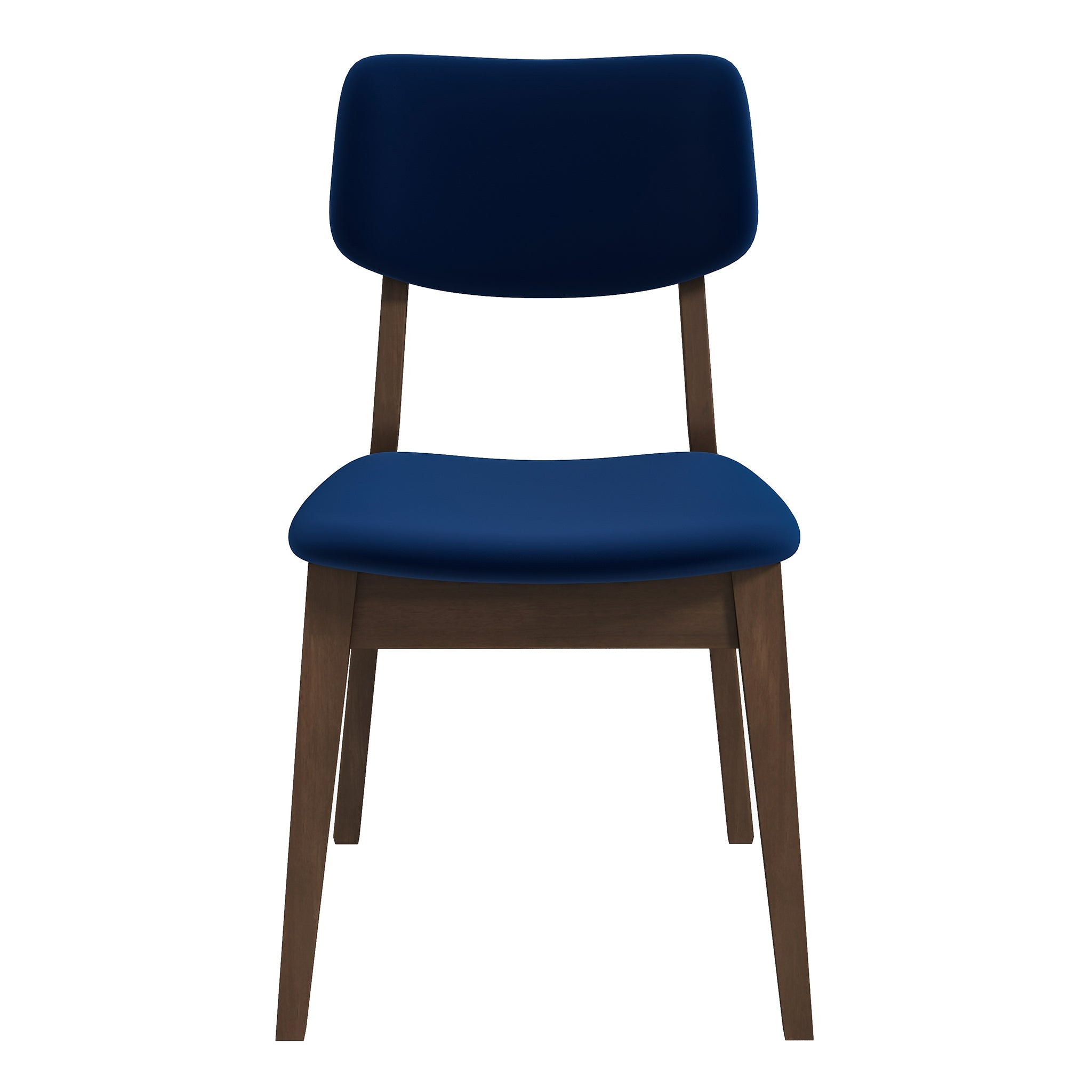 Carlos Blue Velvet Solid Back Side Chair (Set Of 2) Carlos Blue Velvet Solid Back Side Chair (Set Of 2)