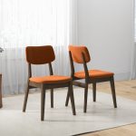Carlos Burnt Orange Velvet Solid Back Side Chair (Set Of 2) - Image 3