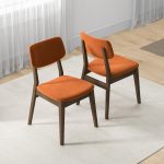 Carlos Burnt Orange Velvet Solid Back Side Chair (Set Of 2) - Image 5